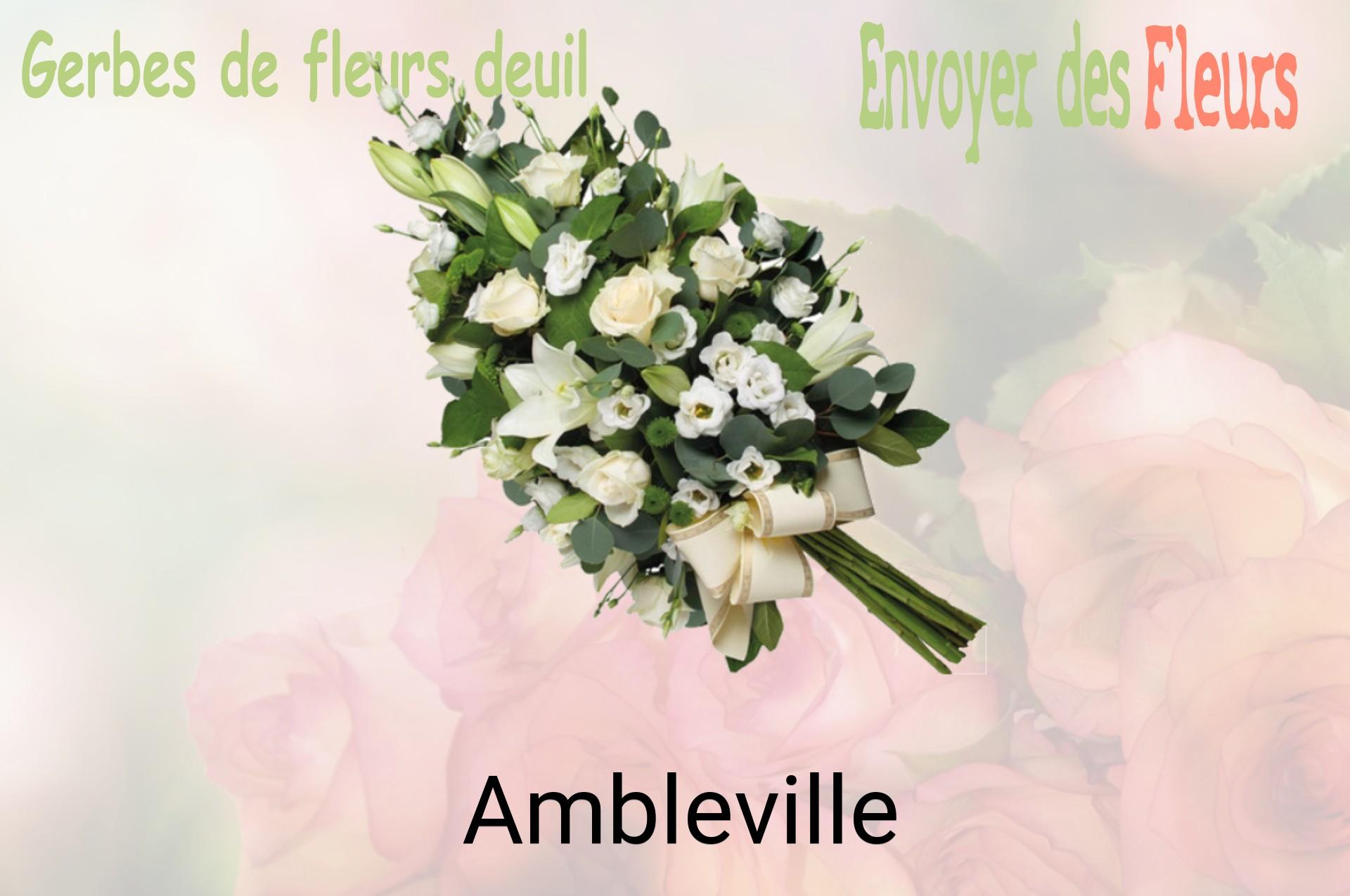 Gerbe de fleurs de deuil livrée à Ambleville